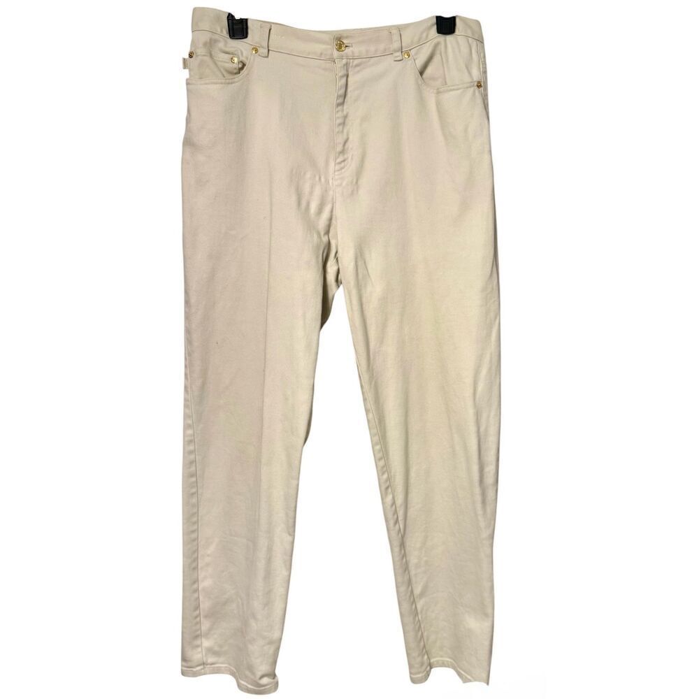 Lauren Jeans Company Off White 5-Pocket Jeans Sz. 16 Packable